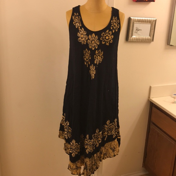 embroidered hippie dress
